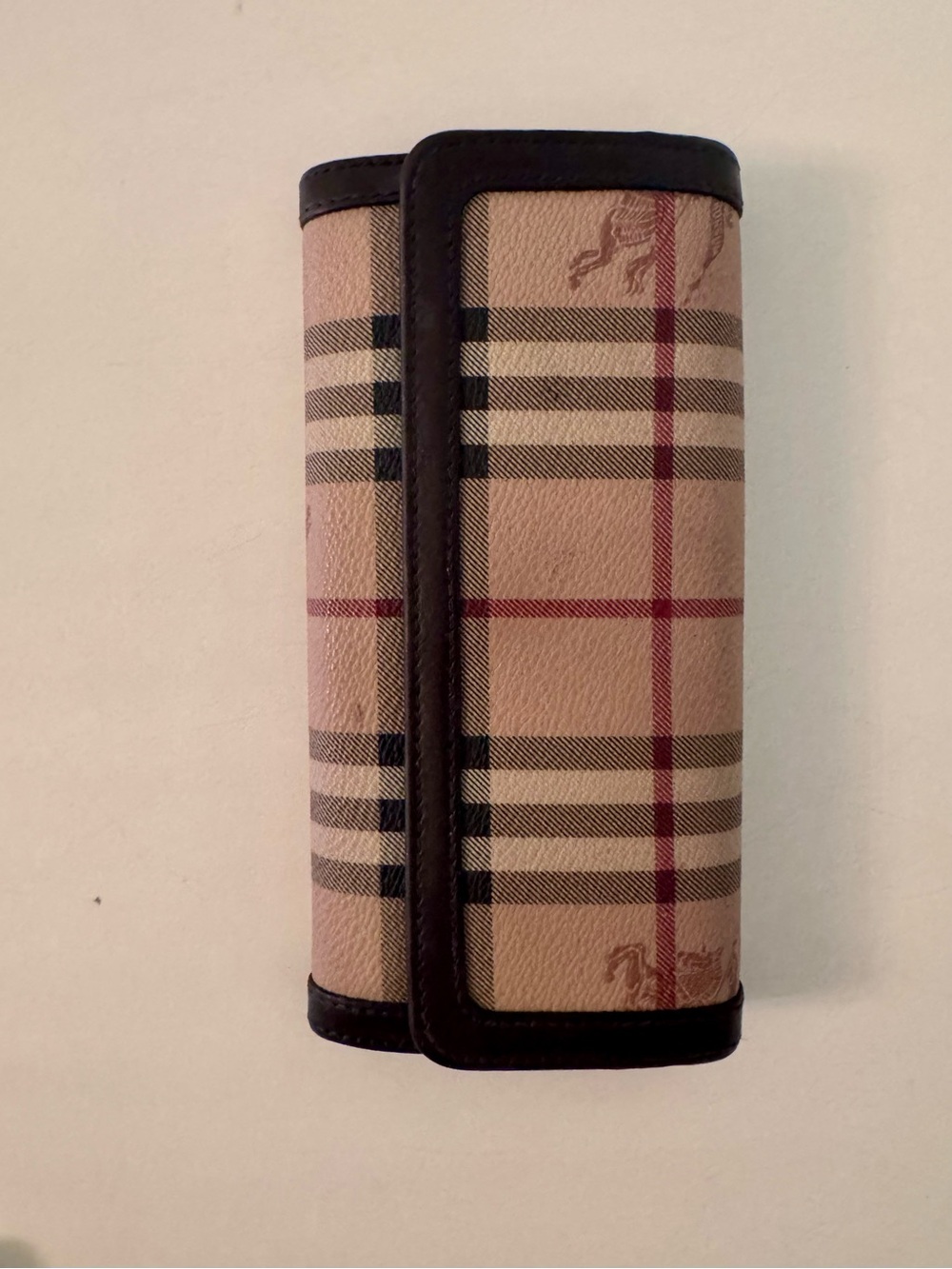 Authentic Burberry Women’s Nova Check Leather Trim Long Wallet – Beige & Brown - Picture 3 of 6